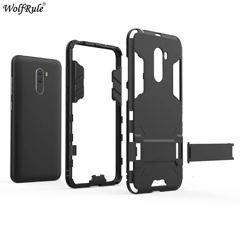 for cover xiaomi pocophone f1 case tpu pc holder bumper housings phone case for xiaomi pocophone f1 cover poco f1 6 18 free global shipping