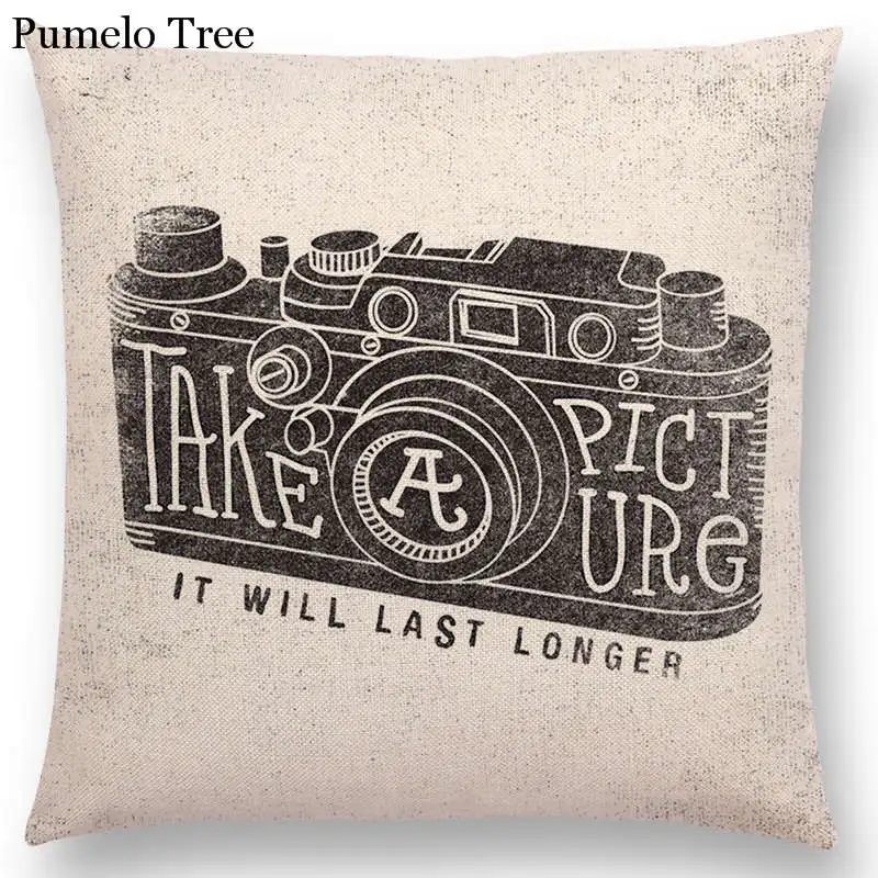 Женская черно-белая декоративная наволочка с буквами интересным рисунком якоря