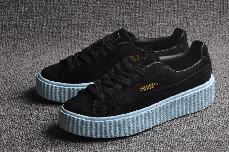 2018 Новое поступление Puma Rihanna замшевые криперы Для женщин и Мужская обувь дышащая