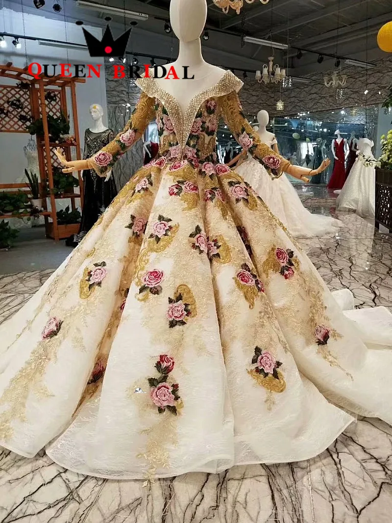 Индивидуальный заказ 2019 vestido de festa Longo трапециевидной формы с круглым вырезом и