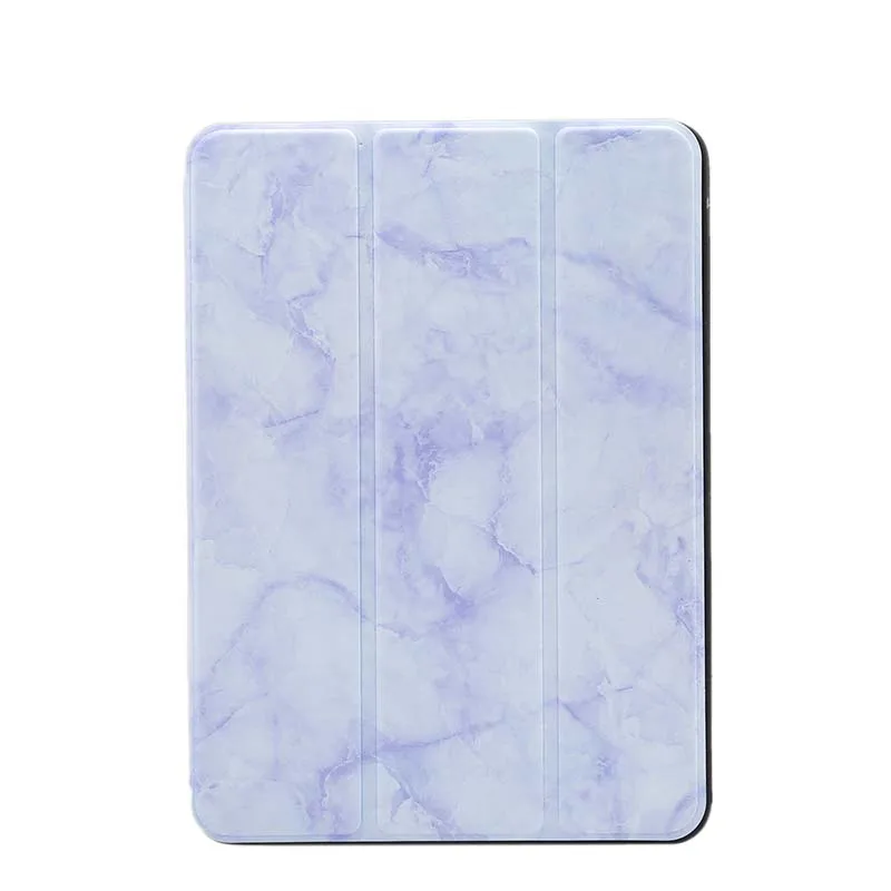 Purple Мраморный зернистый чехол для iPad air 3 Pro 10," искусственная кожа+ мягкий термополиуретан карандаш подставка для ручки 3 уровня Смарт Стенд противоударный чехол - Цвет: Purple