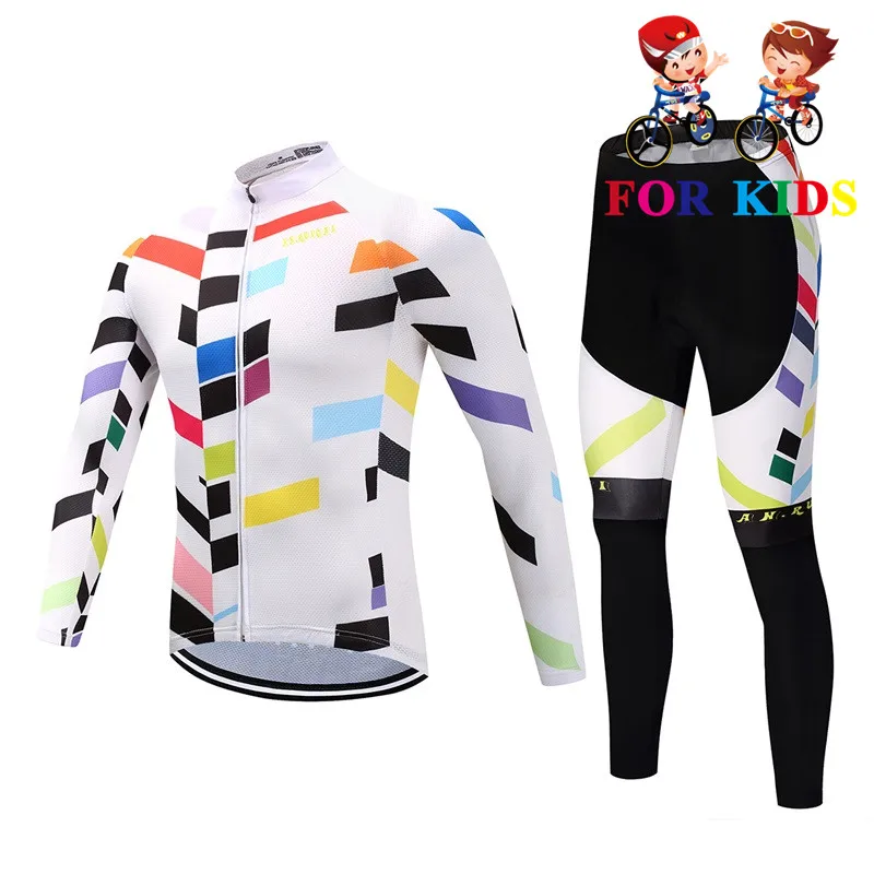 Long sleeve Suit 14 Новинка года; FDJ Pro Team; Детский комплект из Джерси для велоспорта с длинными рукавами; одежда для гонок; MTB Maillot; Длинная детская одежда для велоспорта; Ropa bicicleta - Цвет: Long sleeve Suit 14