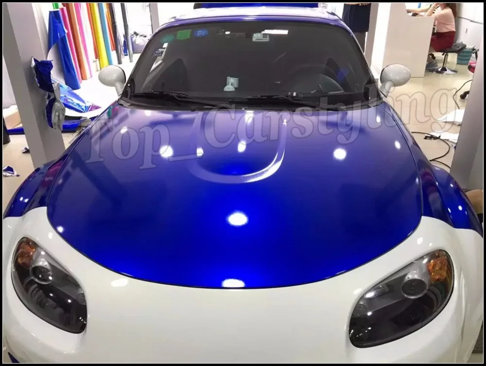 Блестящая виниловая пленка для автомобиля в виде голубики без воздуха блестящий