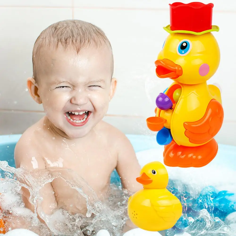 Детские Игрушки для ванны мультяшное животное водяное колесо детский смеситель