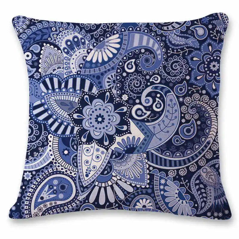 18 &quotИндийский национальный стиль льняная наволочка чехол для дивана домашний