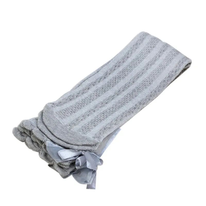 2017 г. Модные хлопковые колготки для маленьких девочек школьные Гольфы с бантиком