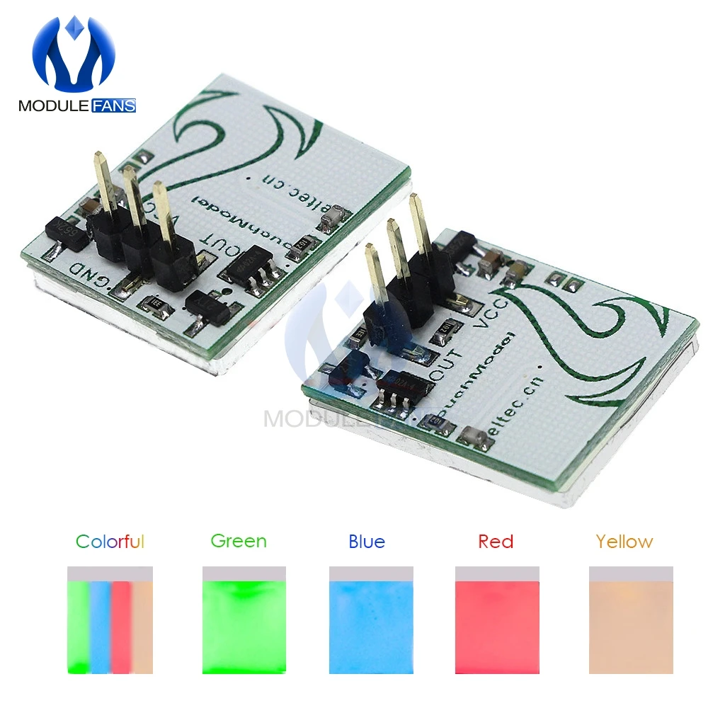Capacitive Touch Switch Module HTTM Series 2.7V 6V Strong Anti interference Red Green yellow Yellow Color Colorful LED Board|Интегральные