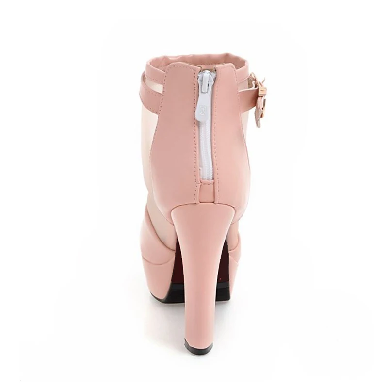 

Tuyoki 4 Colors Size 32-43 Women High Heel Sandals Platform Open Toe Buckle Women Summer Shoes Sweet Fashion Wedding Footwear