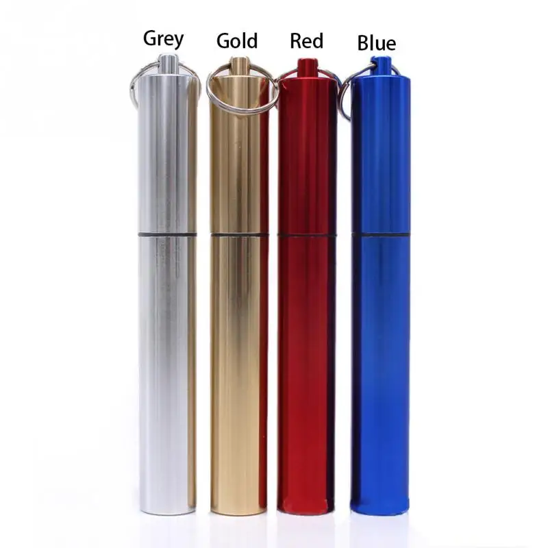 Складная металлическая соломинка складной набор портативный многоразовый