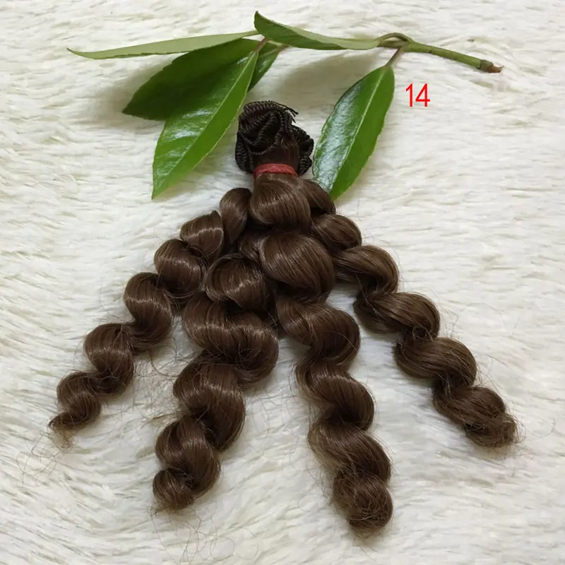 1 шт. 15 см и 25 см* 100 см Парики куклы/волосы коса прическа для 1/3 1/4 1/6 BJD/SD куклы DIY парики - Цвет: 14