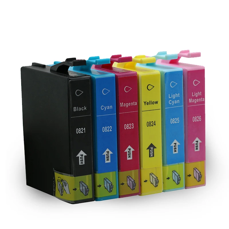 1 комплект картриджей для принтеров epson 82 6 цветов t0821 r270 r290|ink cartridge|ink printerepson ink