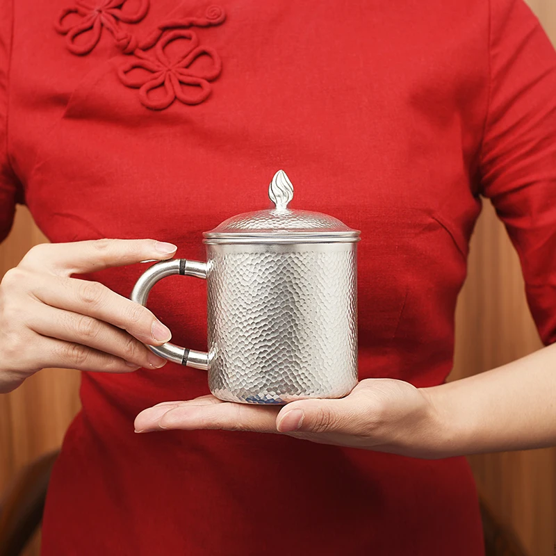 Серия из чистого серебра серебряная чашка чайная 999 пробы с маркировкой домашняя