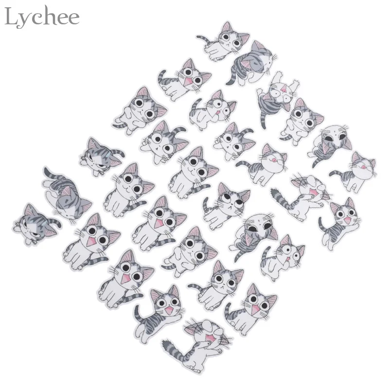 Наклейка для скрапбукинга Lychee Life Sweet Cat мультяшное фото украшение альбомов DIY