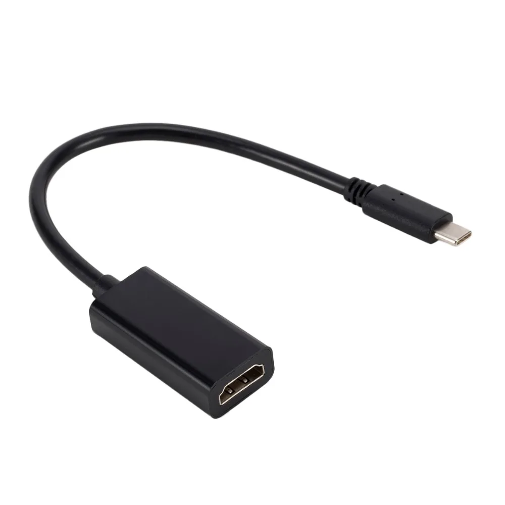 MEMTEQ 16 см usb type c hdmi кабель черный Тип C к HDMI HD USB 3 1 компьютер телефон подключен TV для