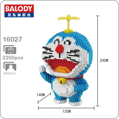 Doraemon Balody Naruto Ninja Alrale Doraemon Super Mario Sonic Wario Yoshi Luigi Animal Mini Building DIY Алмазные маленькие блоки игрушка без коробки - Цвет: Doraemon