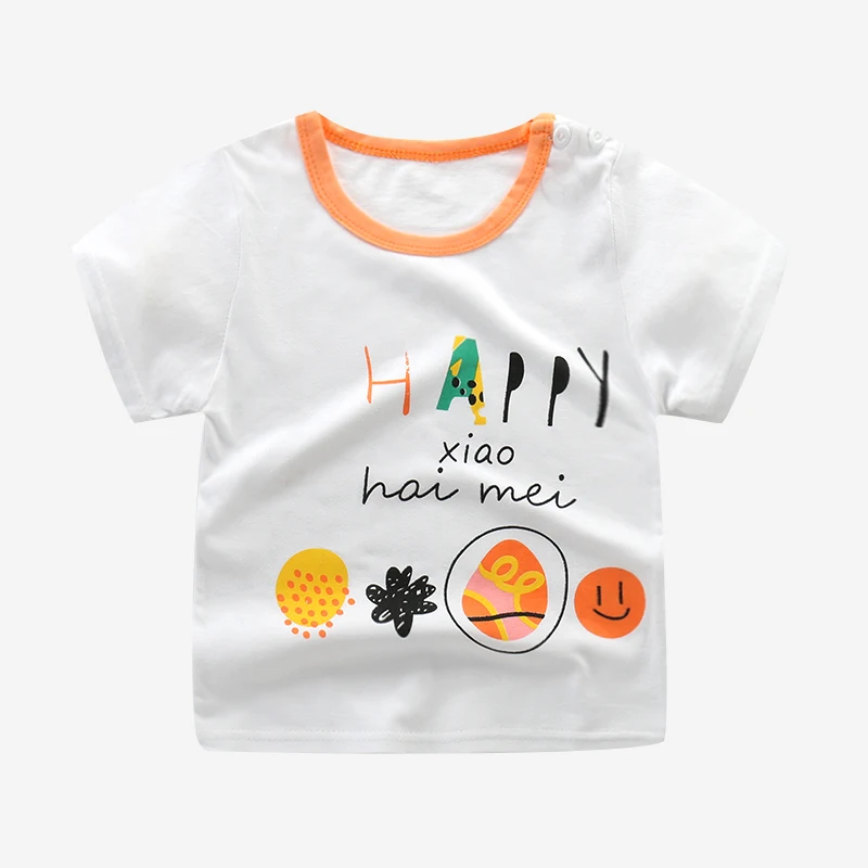 animal print baby boys T shirt summer casual short sleeves T-shirts car cotton toddler children kids clothes 2T-12T tops | Детская