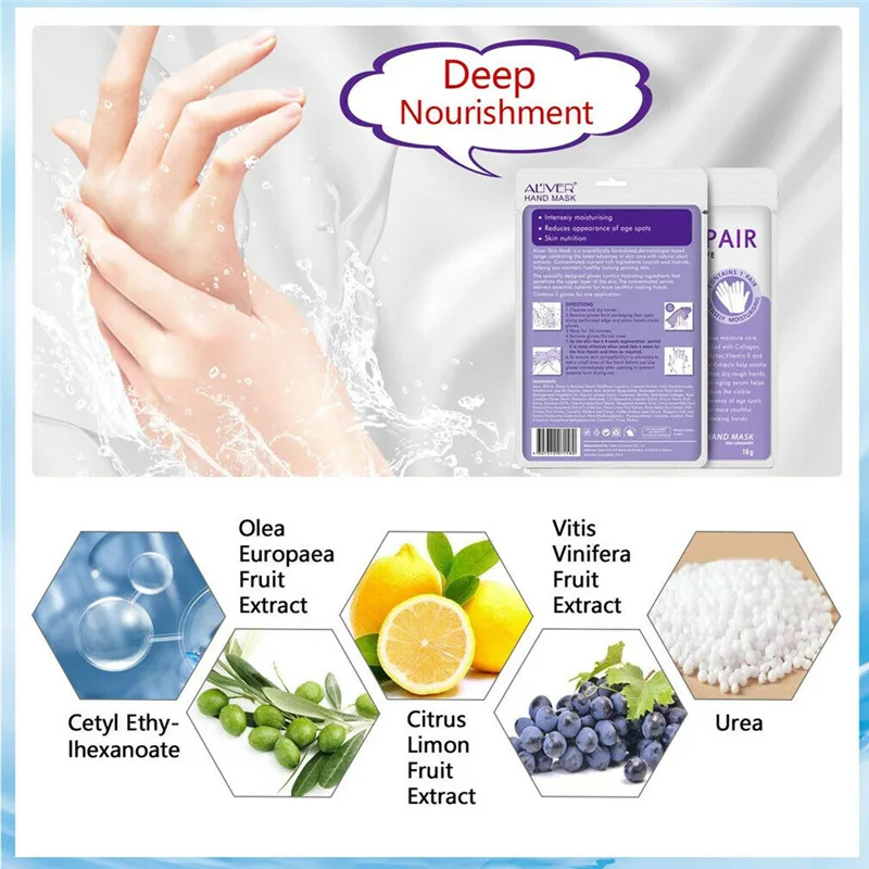Отбеливающая увлажняющая маска для рук средство ухода за кожей перчатки