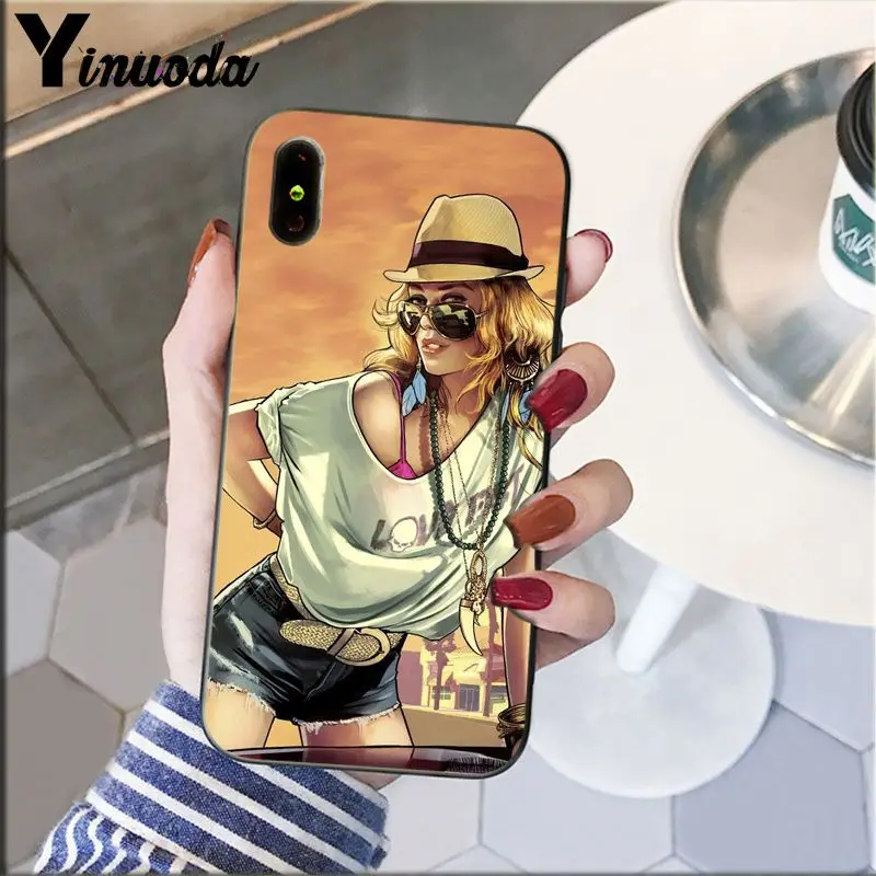 Yinuoda rockstar gta 5 Grand Theft мягкий силиконовый чехол из ТПУ для телефона iPhone 8 7 6 6S Plus 5S SE XR X