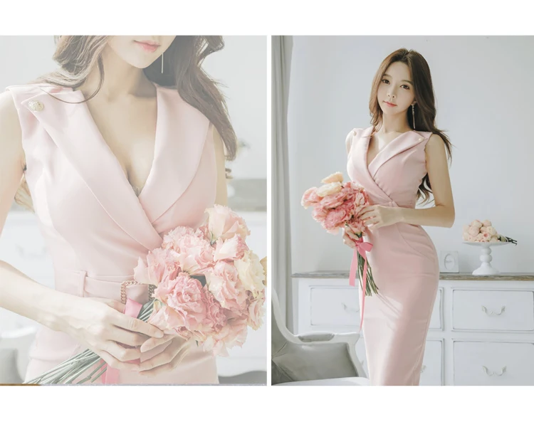 H Han queen, деловое, элегантное, vestido da festa,, летнее, новое, корейское, OL, пояс на талии, зубчатый вырез, тонкое, без рукавов, женское платье