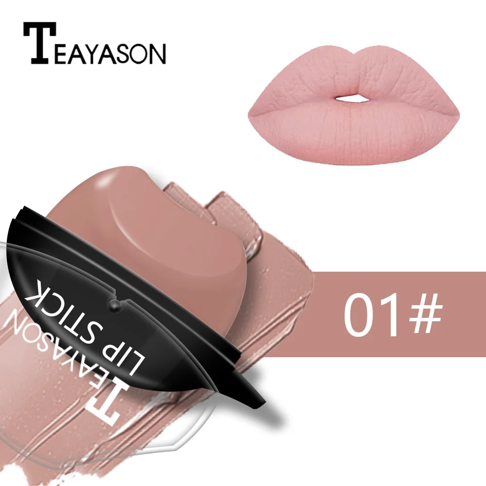 Teayason-губная помада для обнаженного макияжа 12 цветов мягкий водостойкий