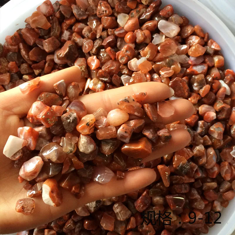 Натуральный Южно-красный агатовый гравий кристаллический минеральный очищающий