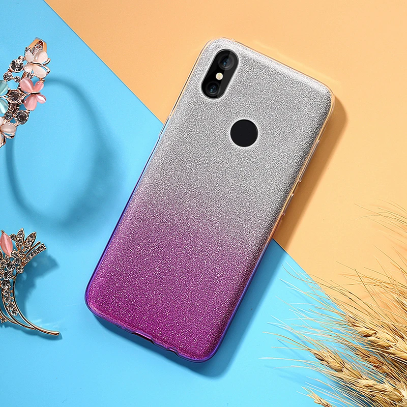 Чехол для Redmi 6 6A Pro ультра тонкий роскошный двухслойный Блестящий Мягкий