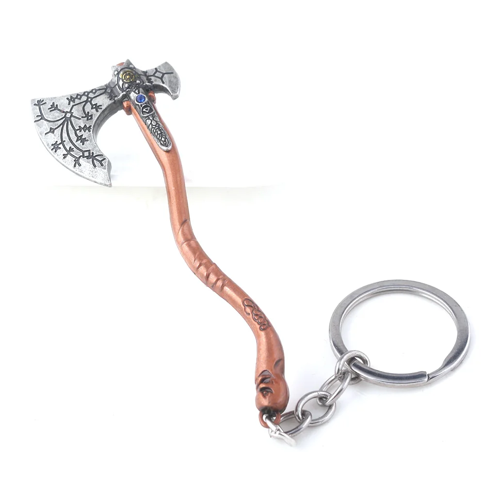 God of War 4 Kratos Axe, брелок для ключей, щит стража, кулон, брелок для женщин, мужчин, фанатов, автомобильный брелок, ювелирное изделие