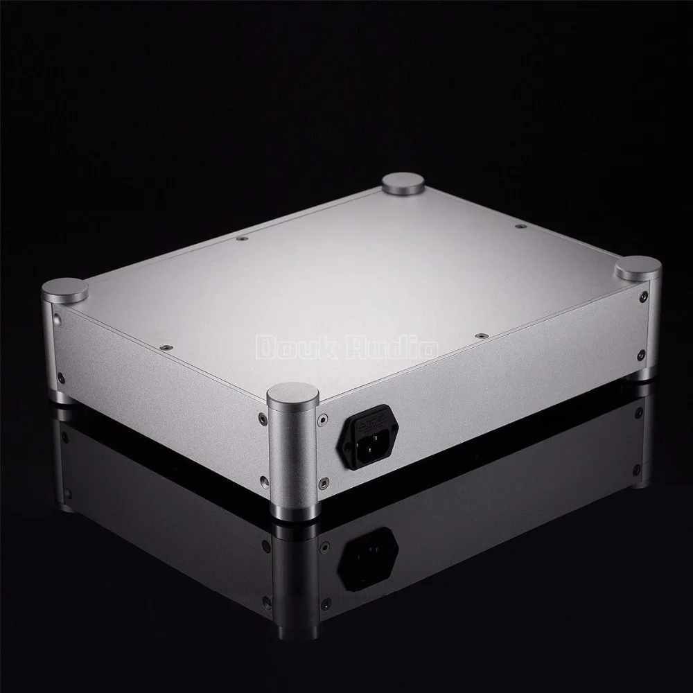 Nobsound Предварительный усилитель коробка усилитель для наушников чехол DAC DIY шасси алюминиевый корпус Серебряный
