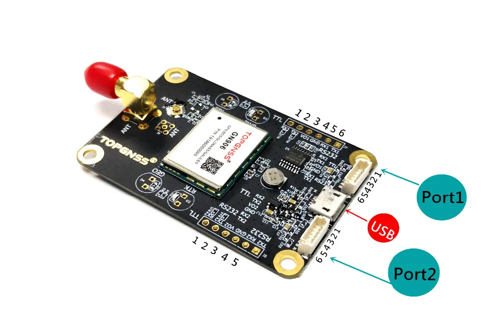RTK Высокоточный модуль GNSS ZED-F9P модуль GNSS плата выход RTCM NMEA TOP906 RTK gps база БПЛА UGV модуль