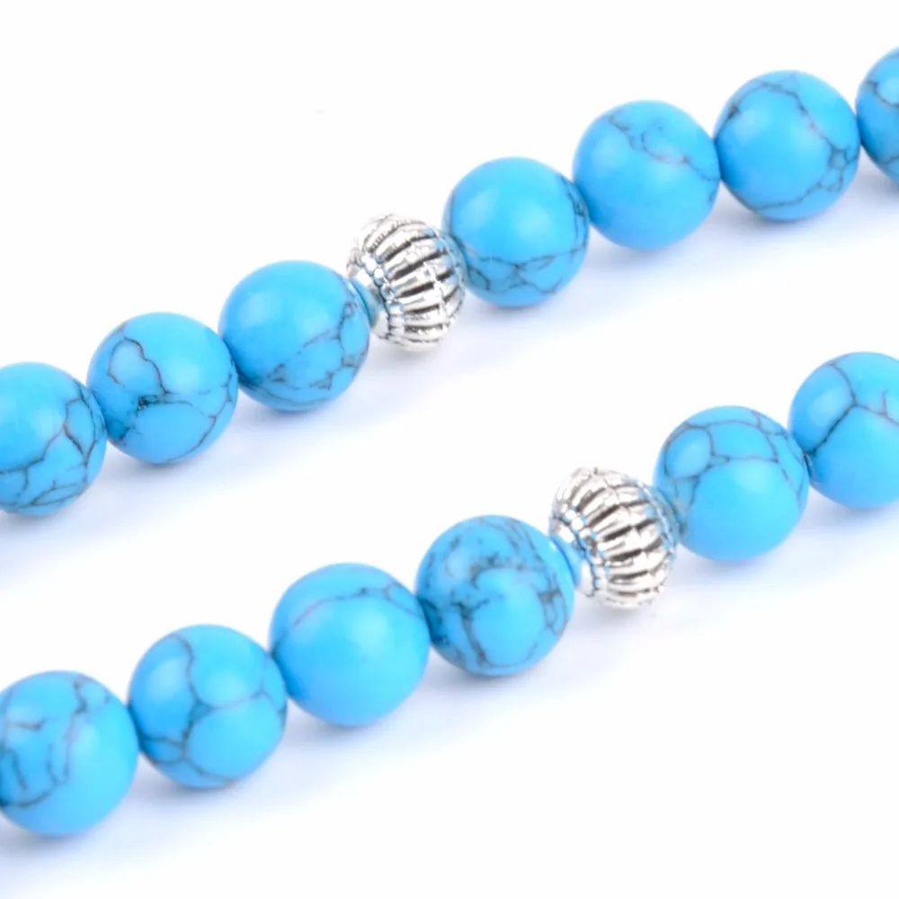 Мужской браслет с молитвенными бусинами Tasbih мужской синими бирюзами для женщин и