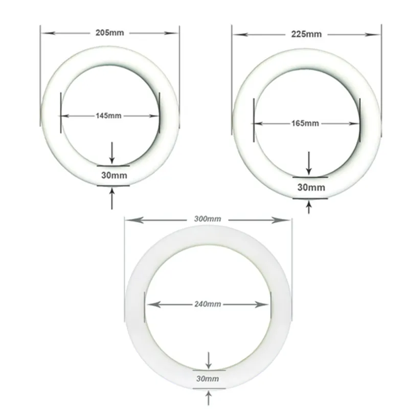 Светодиодная круглая лампа t9 с теплым белым светом g10q 12 вт 225 мм|light lamp|circular tubeled