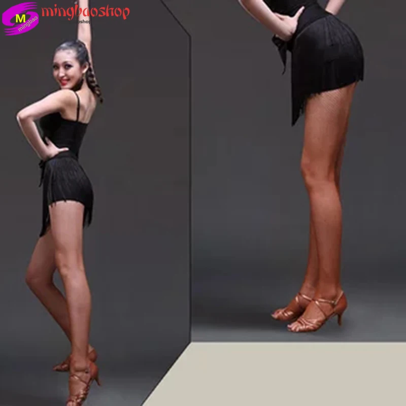 

Latin Dance Skirt for Women Sexy Girls Tango Ballroom Salsa Cha Cha Rumba Tassel Latin Dance Dress robe danse latine femme F7