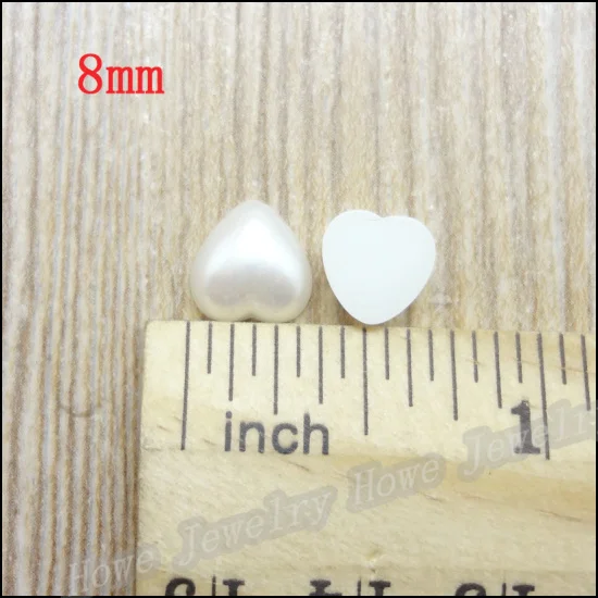 Бесплатная доставка 2000 шт./лот 8 мм цвета слоновой кости полукруглые с плоским