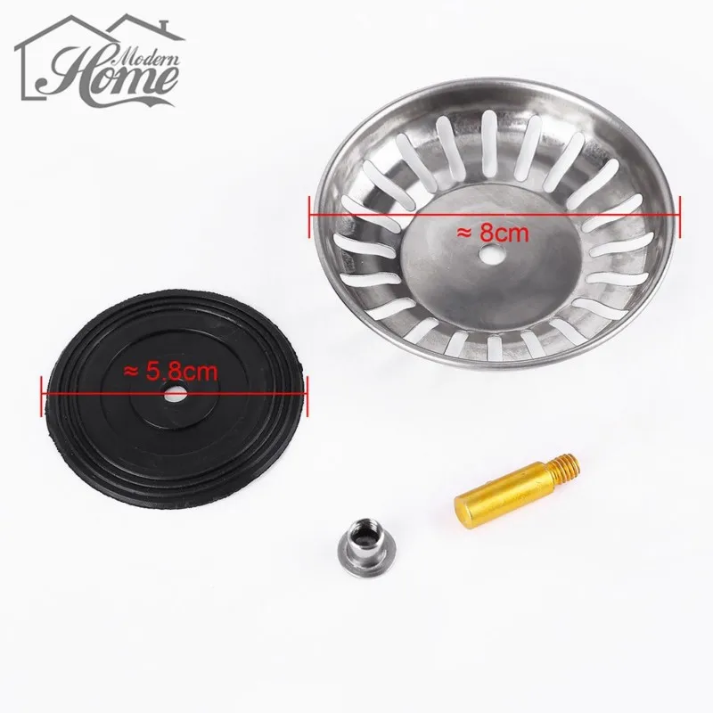 Фильтр для отверстий в раковине из нержавеющей стали 8 см 1 шт.|sewer filter|sink strainer