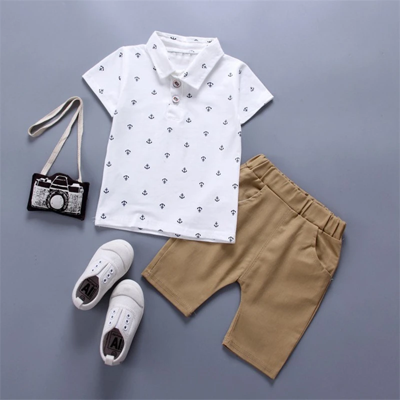 Summer Children's Clothes Sets Boys T-shirt and Shorts Pants 2 Pieces Clothing Baby | Детская одежда и обувь