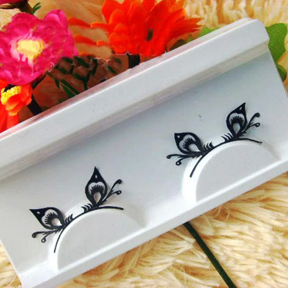 1 пара открытые накладные Искусственные ресницы бабочки сексуальные тонкие