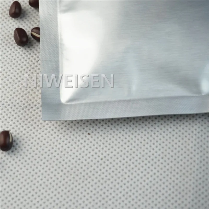 Пакеты из чистой алюминиевой фольги с замком-молнией серебристые белые 10 х14 см 100