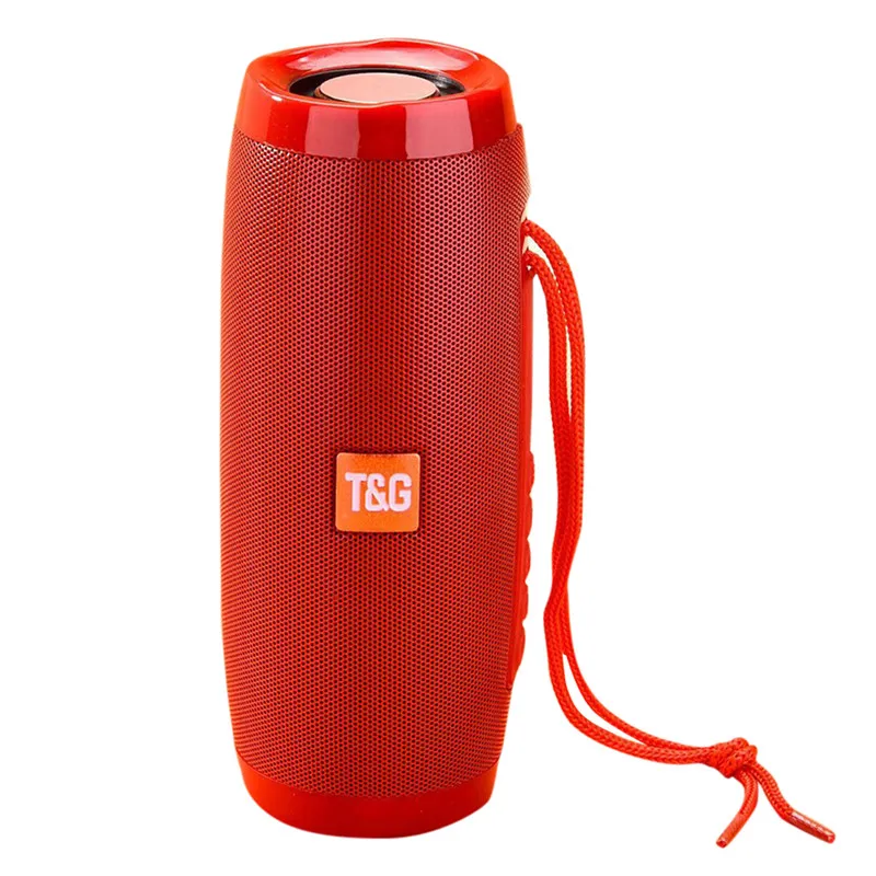 Red TG157 портативный цилиндрический Красочный Светодиодный светильник fm-радио стерео Bluetooth беспроводной динамик мини микро USB Bluetooth 4,2 динамик - Color: Red