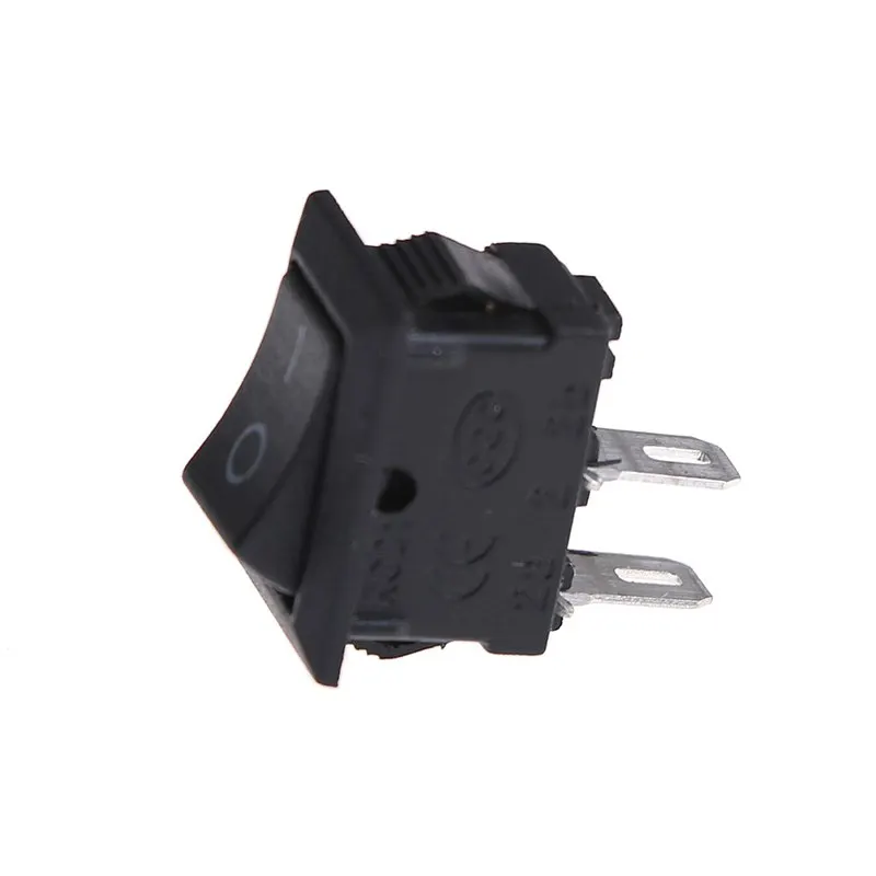 

10Pcs Small Black Rocker Switch KCD1-11 250VAC/3A 6A 125V AC 2P Switches 10*15MM