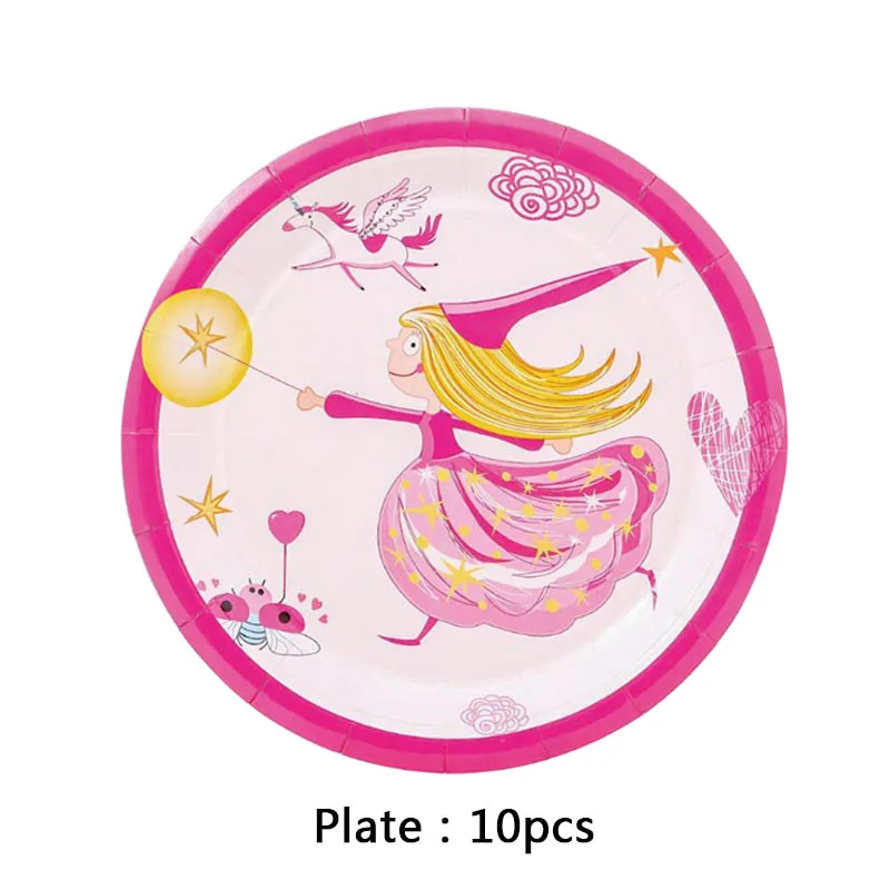 Plate10pcs День Рождения вечерние Детские Фламинго вечерние украшения День Святого Валентина мультфильм одноразовая посуда набор принадлежностей - Цвет: Plate10pcs