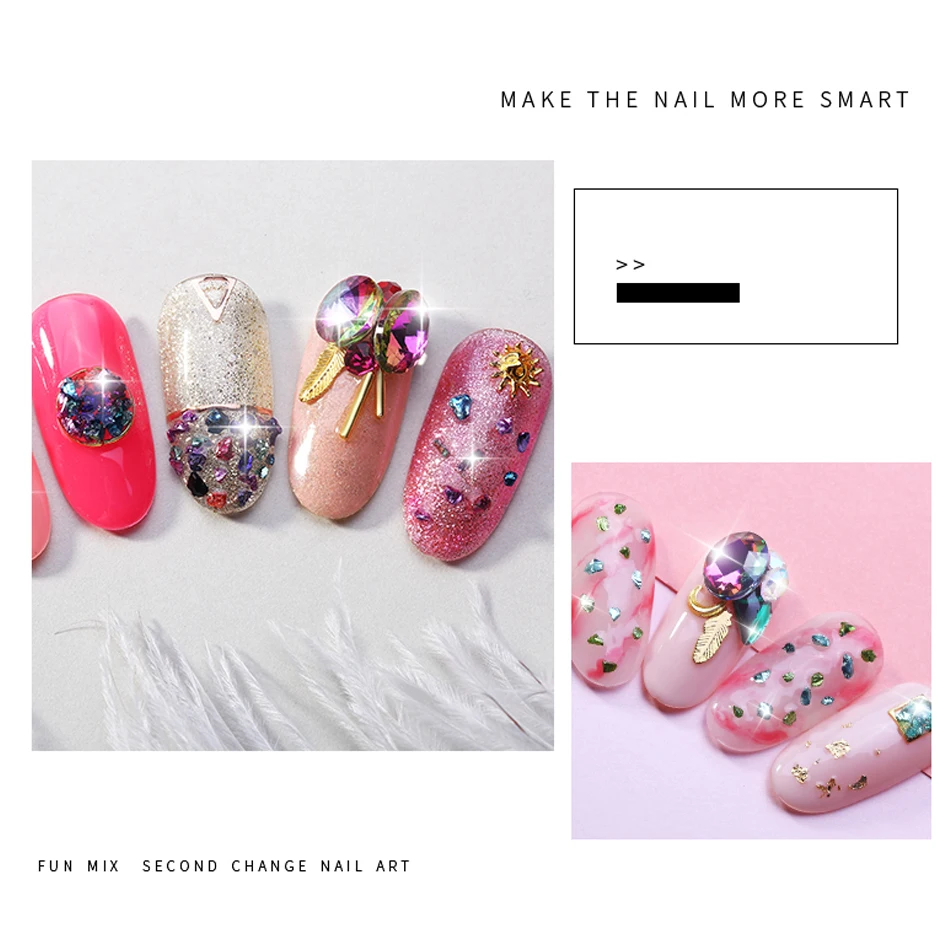 Цветные камни для ногтей ROHWXY Новое поступление кристаллы каменные бусины