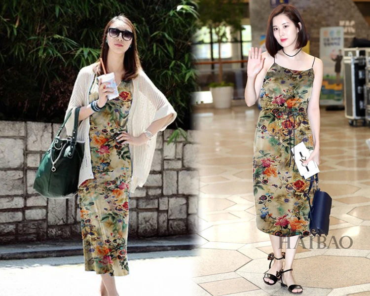 New 138 cm wide 12 mm 100% silk crepe de Chine fabric with spray-painted skirt garment | Дом и сад