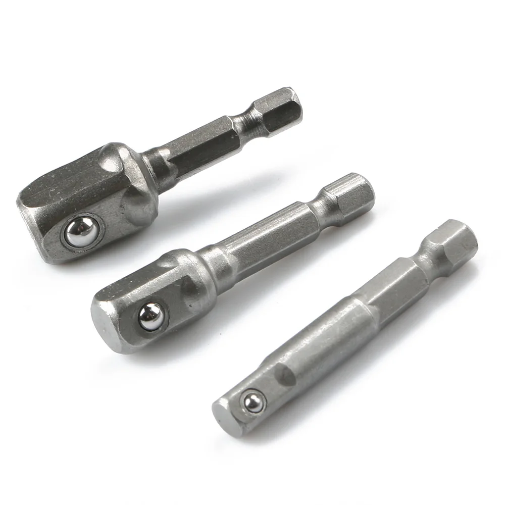 

3PCS Hex Drive Power Drill Socket Extension Bit Adaptor Set 1/4 3/8 1/2 Applies to the Screwdriver Handle or Electric Hand Tools