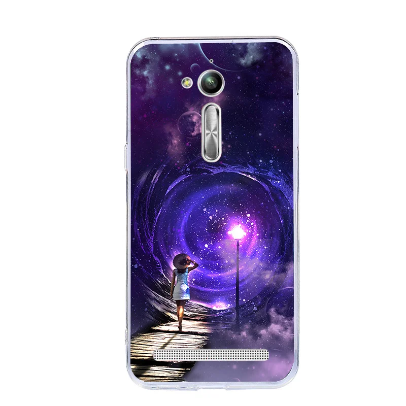 ZB500KL TPU Cover For ASUS Zenfone GO Soft Case Silicone Painted X00AD Painting Phone Bags Coque |