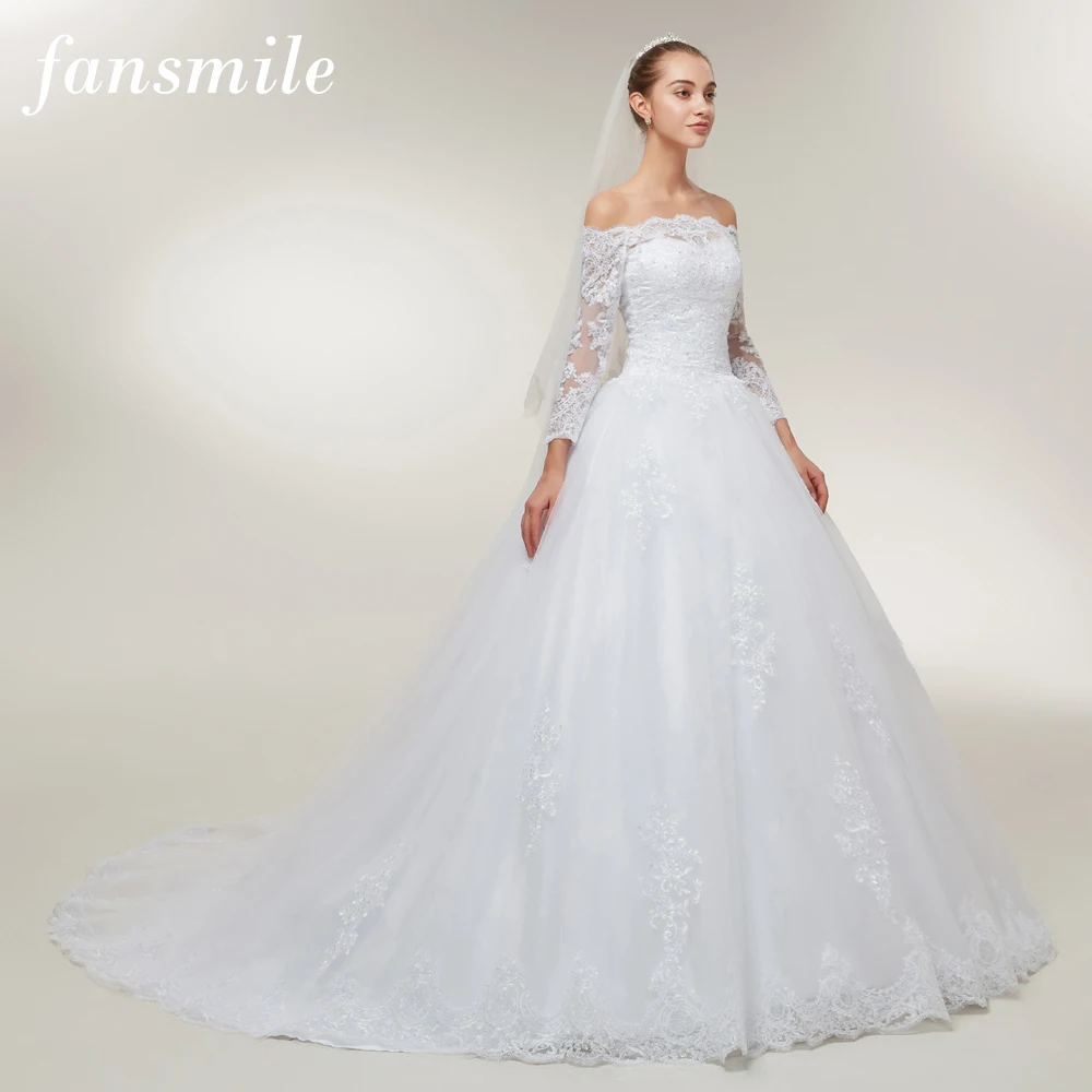 Женское кружевное платье Fansmile большого размера на заказ модель 2020 года FSM 396T из