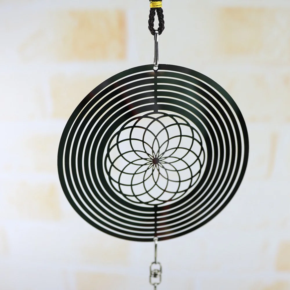 Ветряные куранты Спиннер спиральные вращающиеся Windchime ремесла церковь двора