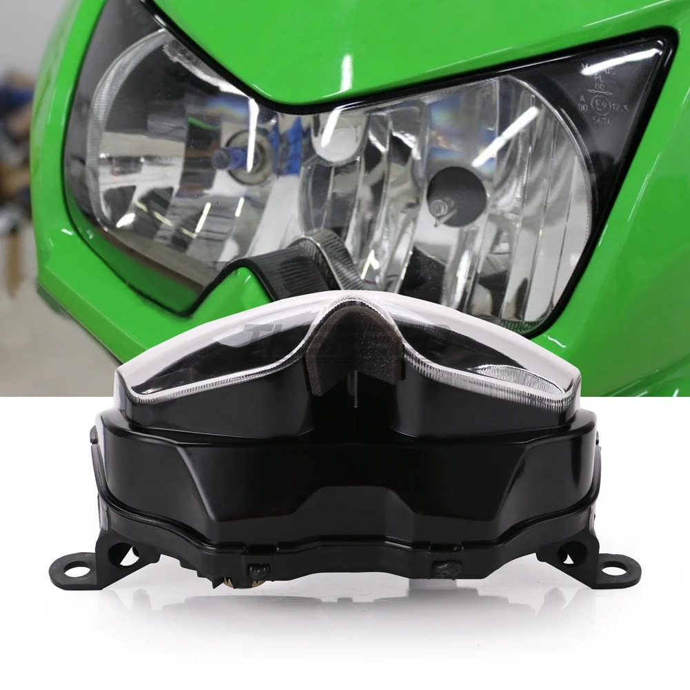 

Motorcycle Clear Front Headlight Headlamp for Kawasaki Ninja 250R EX250 2008-2012 Z1000 2003-2006