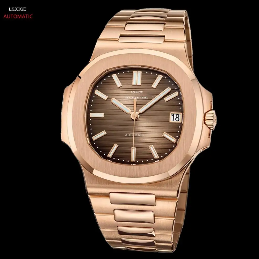 Patek мужские часы Топ люксовый бренд автоматические Военная нержавеющая сталь