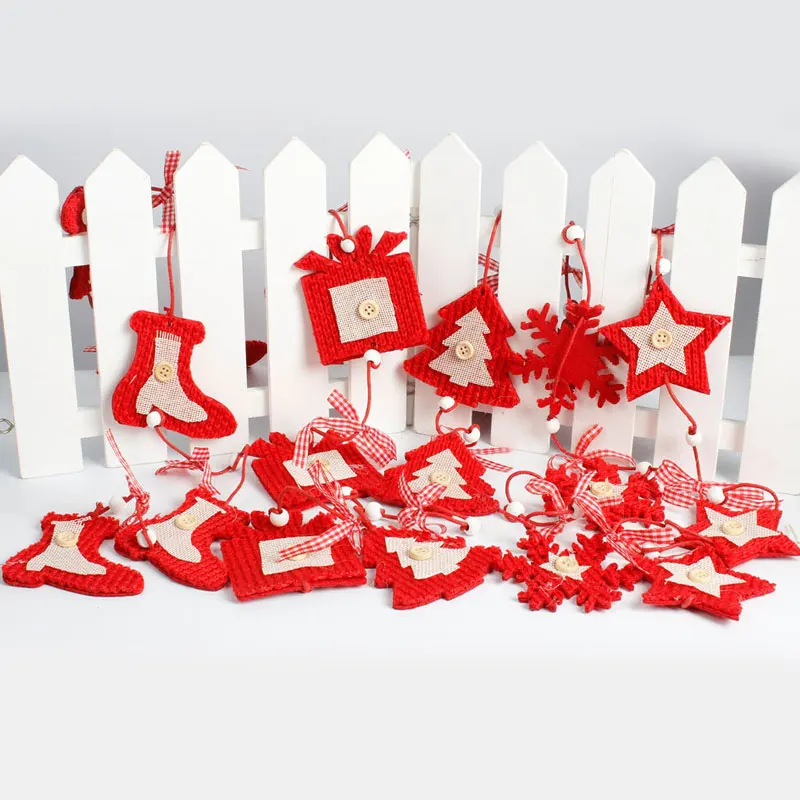 Симпатичные Снежинка колокол звезд шерстяной длинный кулон Новогодние товары