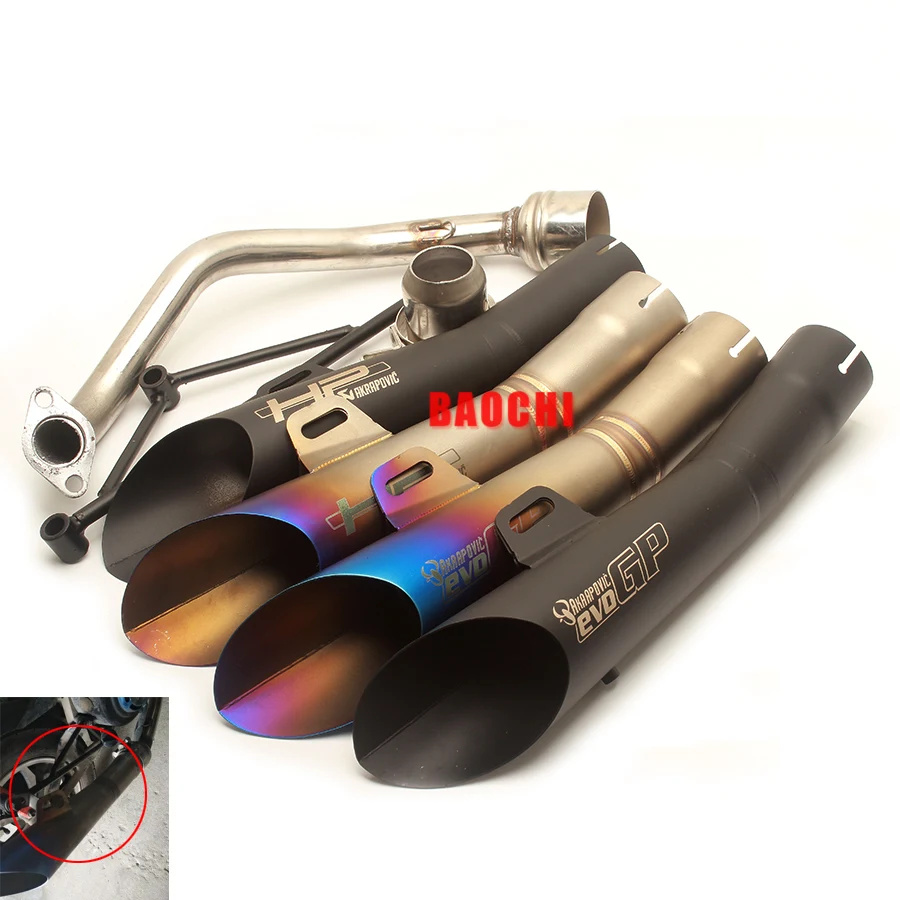 Для мотоцикла выхлопная система средняя труба Escape глушитель Akrapovic Yamaha 125cc скутер